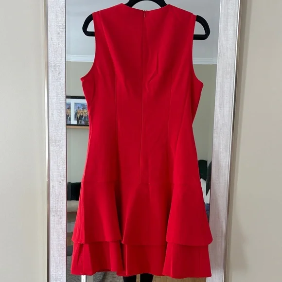 Commense Red Sleeveless Ruffle Mini Dress - Picture 4 of 7